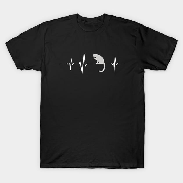 Heartbeat - Cat T-Shirt by InfiniTee Design